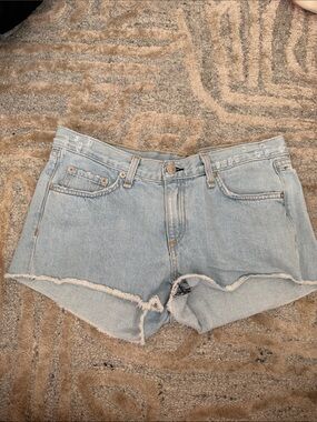 rag & bone Light Blue Denim Cutoff Shorts